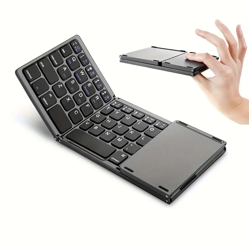 Foldable Wireless Keyboard with Touchpad